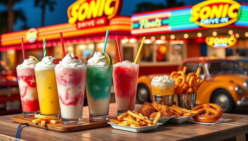 sonic floats menu