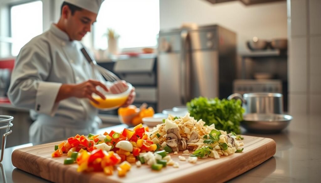 IHOP omelette preparation