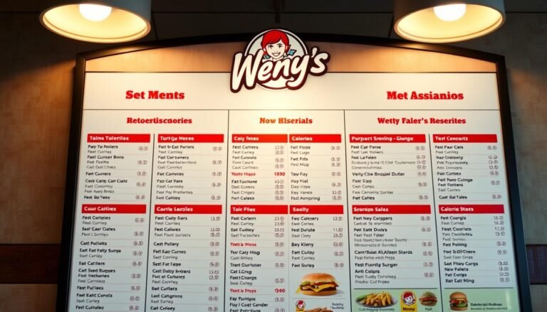 wendy's calorie menu