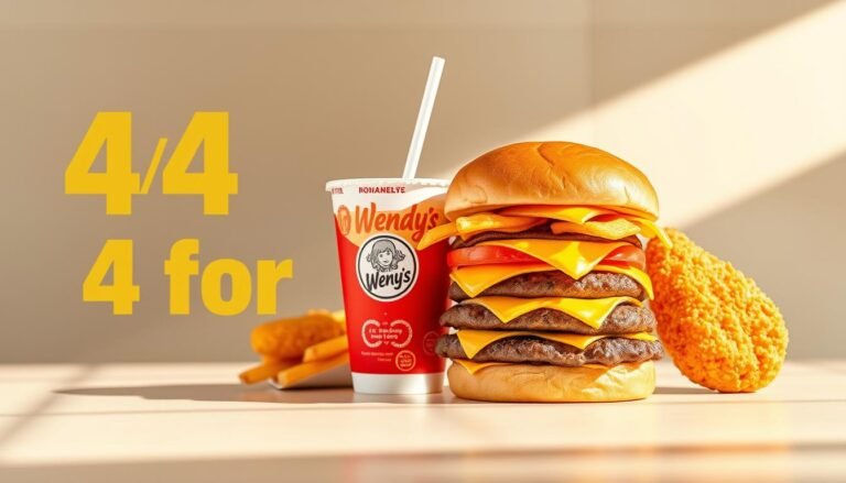 wendy's menu 4 for $4