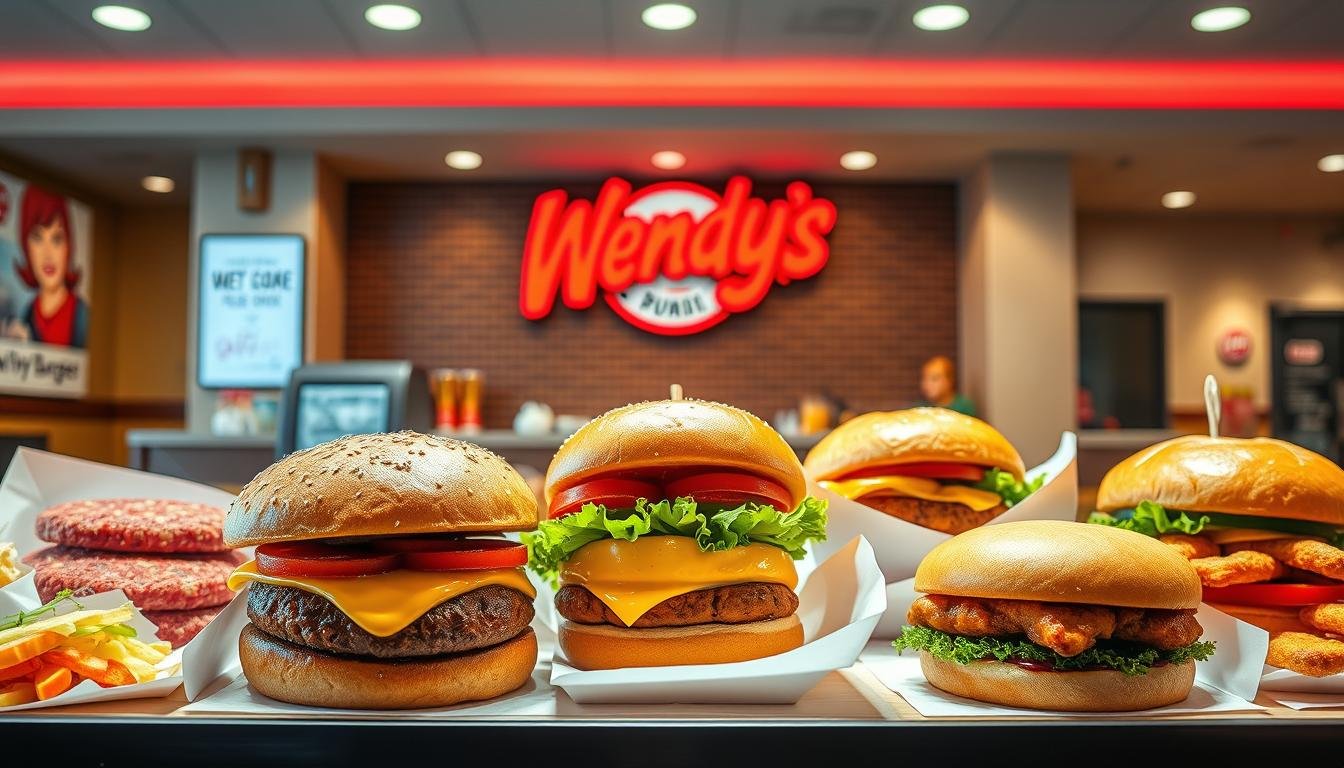 wendy's burger menu