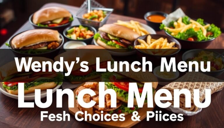 wendy's lunch menu